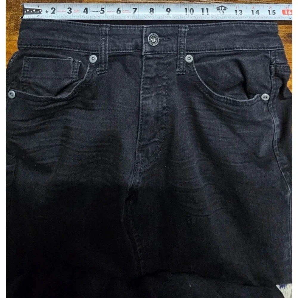 BKE Jeans Men's 30x33 Black Jake Straight Mid Rise Dark Wash Stretch Denim
